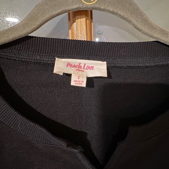 Peach Love Game Day Football Cropped Sweatshirt Small - Picture 3 of 5